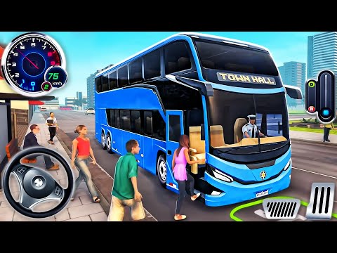 US Bus Driving Simulator 3D - Real Coach Bus Driving in City - Android GamePlay