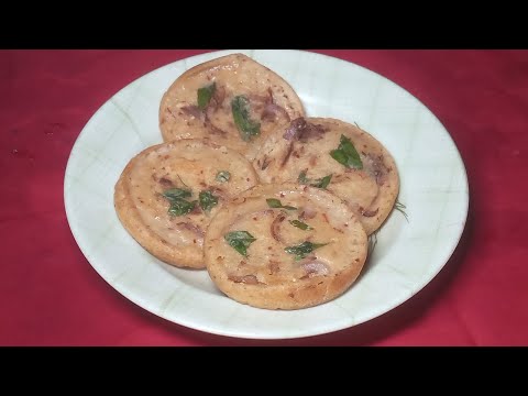 Fried Onion Cumin Rice Flour Pancake/Dinner Recipes/Onion Recipes/ Pancake Recipes/Chili Recipe 1551