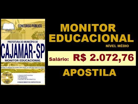 Apostila Concurso Público Prefeitura de Cajamar SP 2018 Cargo Monitor Educacional