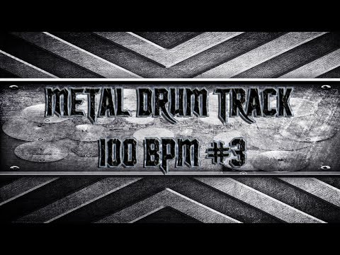 Groovy Metal Drum Track 100 BPM (HQ,HD)