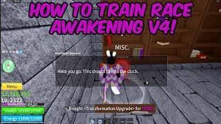How To Train Race Awakening V4! (SECOND GEAR!) | Blox Fruits Update 18