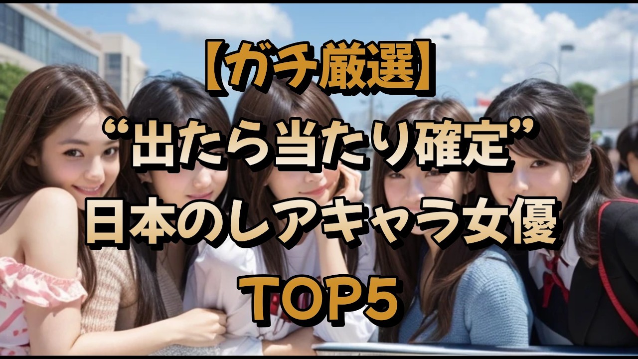 【ガチ厳選】“出たら当たり確定”日本のレアキャラ女優TOP5