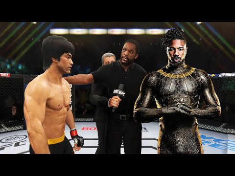 PS5 | Bruce Lee vs. Erik Stevens Killmonger [Black Panther] (EA Sports UFC 4)