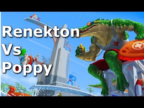 Renekton Vs Poppy Top Lane Commentary - Season 6 - League of Legends