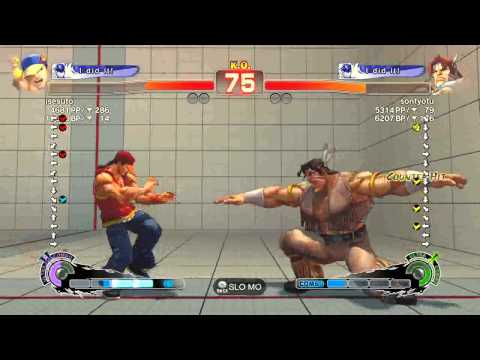 SSF4 2012 Yun (isesuto) vs T.Hawk (sontyotu) Japanese Ranked Match