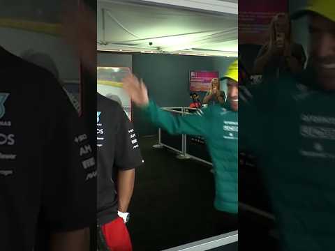 Fernando Alonso Gives Lewis Hamilton a Friendly Slap 😂 #f1 #shorts #lewishamilton #fernandoalonso