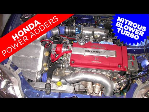 HOW TO MAKE TURBO B-SERIES HONDA POWER. HONDA B16A, B18C POWER ADDERS, NITROUS, BLOWER & TURBO.