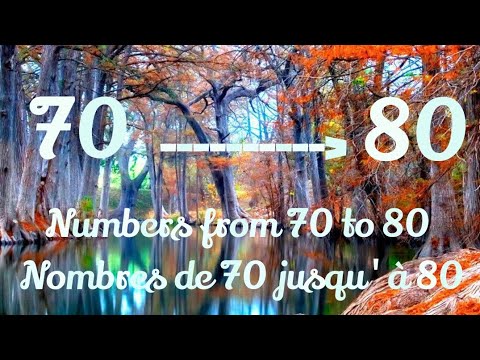 Apprendre les nombres de 70 jusqu'à 80 -- Learn the numbers from 70 to 80 .