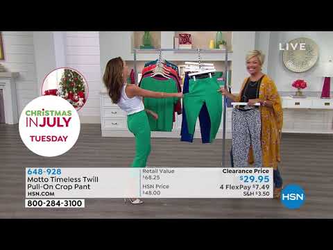 Motto Timeless Twill PullOn Crop Pant