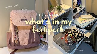 what’s in my college backpack 2025 ᯓ★ | uni bag tour, college essentials & stationeries ft. Hawk
