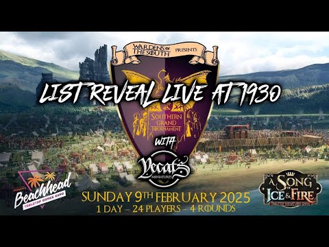 ASOIAF: TMG Southern Grand Tournament Live List Reveal!