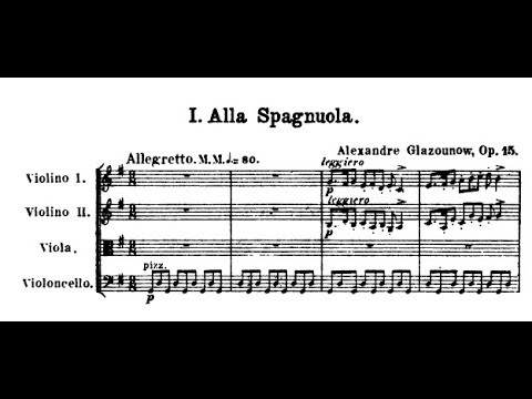 Alexander Glazunov - Five Novelettes Op. 15 (1886) for String Quartet