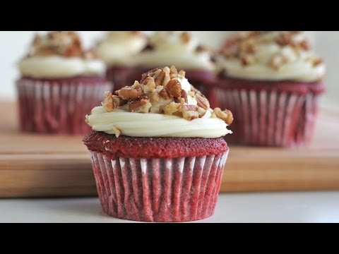 Easy Red Velvet Cupcakes Recipe w/ Cream Cheese Frosting