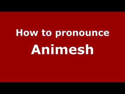 How to pronounce Animesh