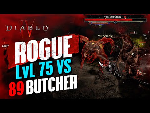 75 Rogue VS 89 Butcher Gameplay | Nightmare Dungeon Tier 35 Gameplay | Diablo IV