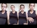 BUMIL CANTIK BAJU HITAM SPIL PERUT BESAR SAMBIL MAKAN BIKIN NGILER