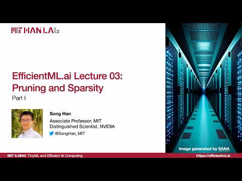 EfficientML.ai Lecture 3 - Pruning and Sparsity (Part I) (MIT 6.5940 Fall 2026)