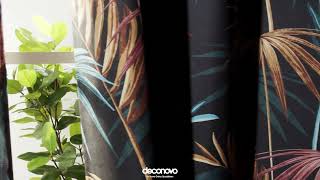 Deconovo Voll Verdunkelungsvorhänge Jazzlyn Designermuster