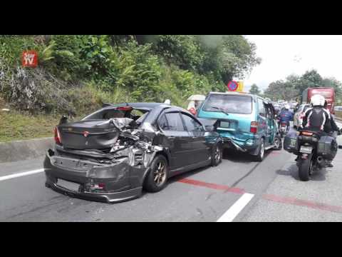 Out-of-control bus rams into 10 vehicles on highway