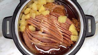 Easy Instant Pot Honey Spiral Ham recipe that is perfect for the holidays.