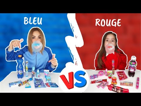 ON MANGE D'UNE SEULE COULEUR ROUGE VS BLEU CHALLENGE 😅// KIARA PARIS 🌸