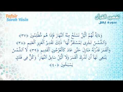 Tafsīr | Surah Yāsīn (37-40) | Signs in the day and night, orbits and movement of the sun and moon