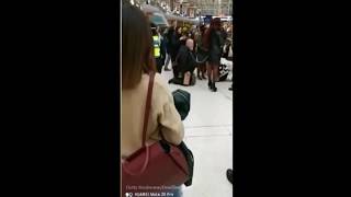 Police confront dominatrix dragging chained man around Waterloo