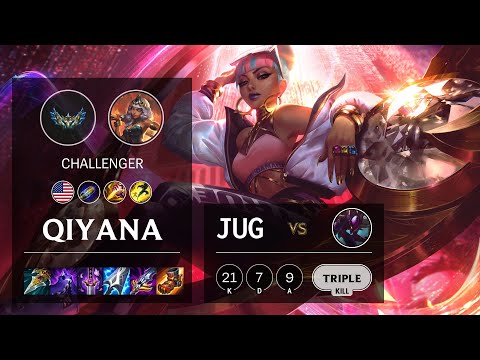 Qiyana Jungle vs Kha'Zix - NA Challenger Patch 12.4