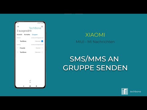 Gruppennachricht (SMS/MMS) senden - Xiaomi [Mi Nachrichten]