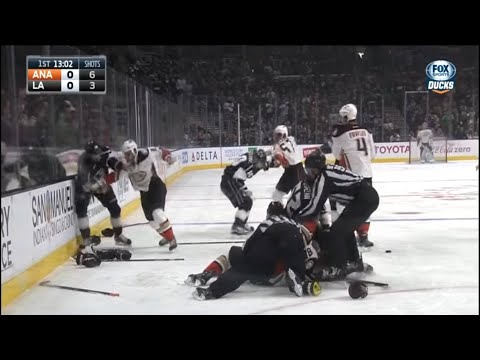 Perry sparks line brawl between Ducks and Kings-March 5, 2016