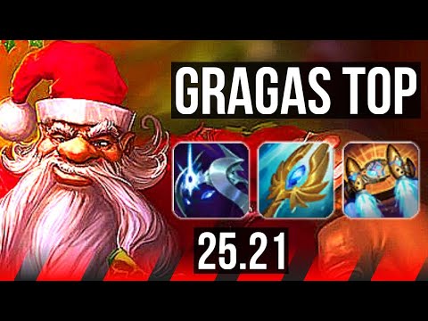GRAGAS vs JAX (TOP) | 8 solo kills, Dominating | KR Grandmaster | 25.21