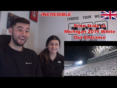 British Couple Reacts to Penn State vs Michigan 2019 White Out Entrance