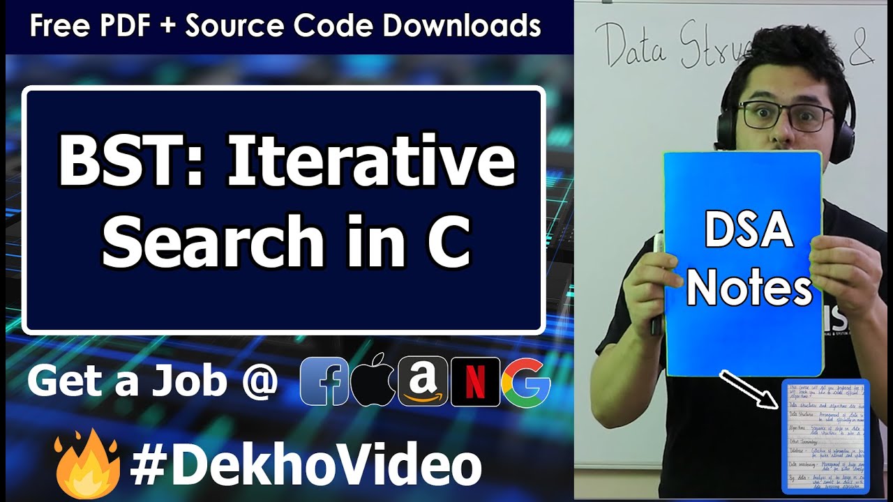Video thumbnail for Iterative Search in a Binary Search Tree