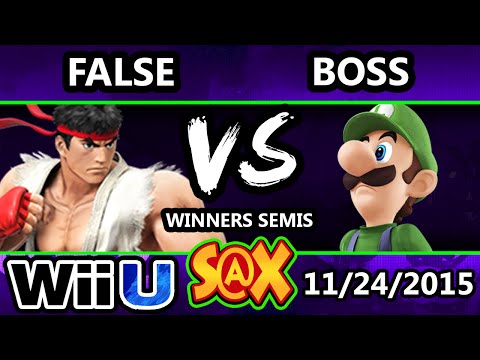 S@X 125 - LoF | False (Ryu) Vs. Boss (Luigi) SSB4 Winners Semis - Smash Wii U - Smash 4