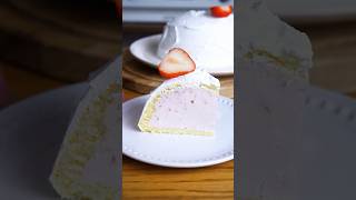 材料4つ！フルーチェで作る！いちごズコットケーキ作り方！#簡単レシピ