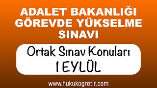 Adalet Bakanlığı Personeli Görevde Yükselme Yazılı Sınavı Hazırlık Kampı - Tüm D