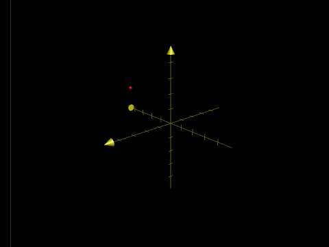 Single point in 3d space