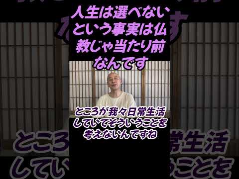 仏教学科 人生は選べないという事実は仏教では当たり前のことなんですね #切り抜き＃ヨガ＃健康#仏教＃瞑想＃マインドフルネス
