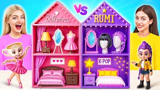 Download lagu We Build Amazing Doll House | Rumi vs Ballerina Cappuccina Challenge by Multi DO Girls mp3