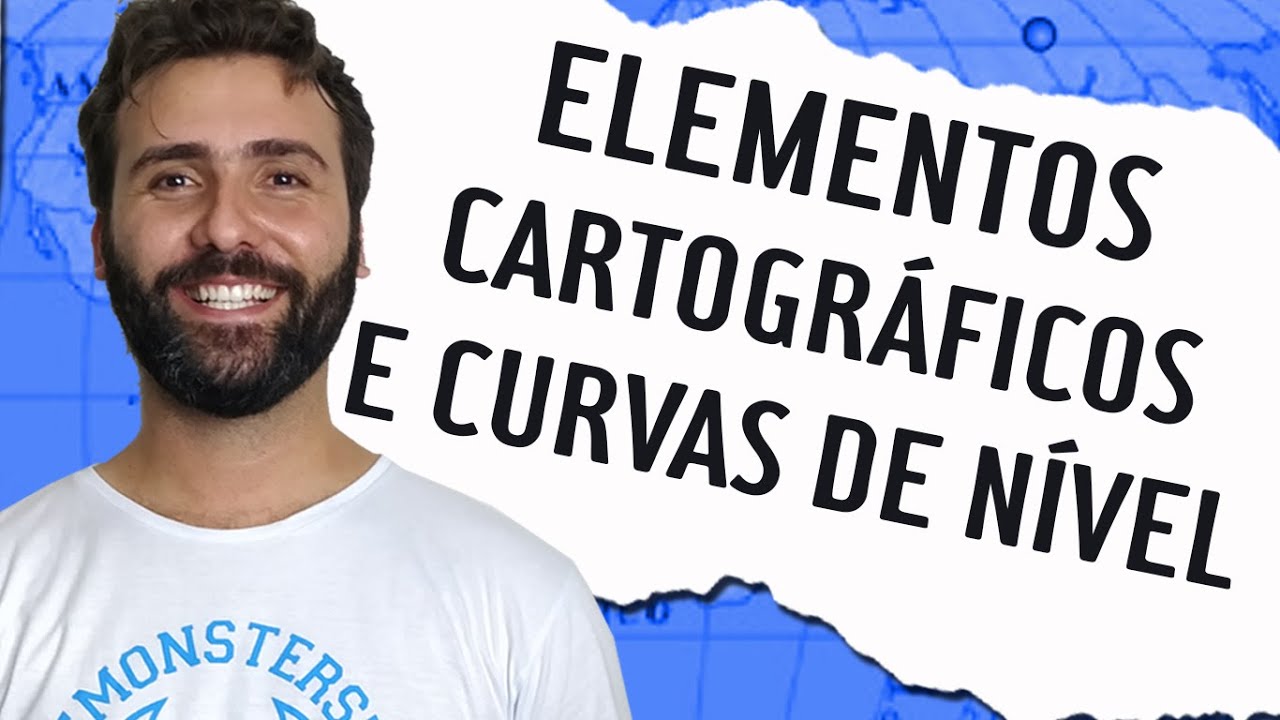 ELEMENTOS CARTOGRÁFICOS E CURVAS DE NÍVEL -  TÍTULO, LEGENDA, ESCALA, NORTE MAPA DE CURVA DE NÍVEL