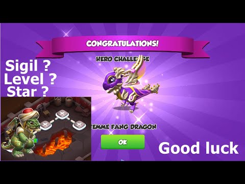 How to complete Femme Fang Hero challenge event-Dragon Mania legends | Got 2nd Femme Fang Dragon