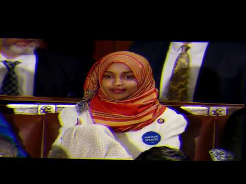 ISLAMIC Sharia Law Somali Muslim congresswoman swears in on Quran wearing Hijab Video