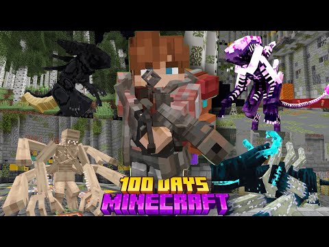 Mình Sinh Tồn 100 Ngày Thảm Họa Sinh Vật Ngoài Hành Tinh Trong Minecraft !!