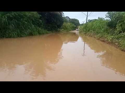 FORTES CHUVAS EM GOIANA PERNAMBUCO ALAGAMENTO DE ESTRADA MORADORES NÃO PODEM PASSAR #chuva #enchente