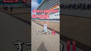 港にきた豪華客船のデカさが規格外すぎた​¡Crucero gigante! #ハーフキッズ ​#豪華客船 #クルーズ船