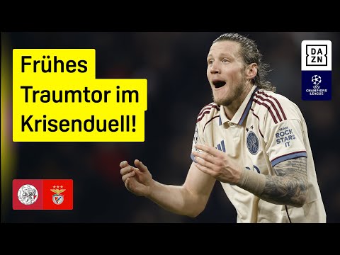 Ajax Amsterdam - Benfica Lissabon | UEFA Champions League | DAZN Highlights