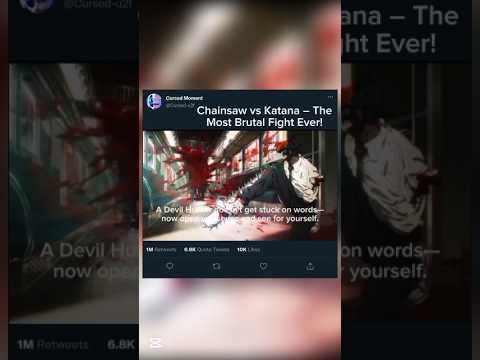 Chainsaw man vs Katana man-The most brutal fight ever! #anime #animeedit #trending #chainsawman