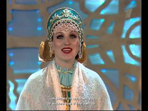 Russian Folk Songs - Russian TV - Ludmila Zykina ( Subtitles )
