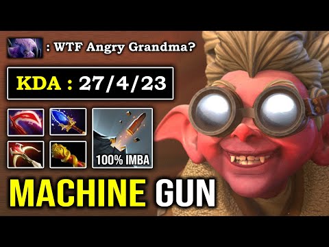 How to Solo Mid Snapfire 27Kills Machine Gun IMBA Hit Like a Truck 10K God DotA 2
