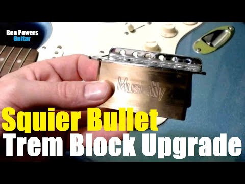 $21 Musiclily 36mm Brass Tremolo Block - Squier Bullet Strat Upgrade